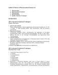 Syllabi of Master of Pharmaceutical Sciences in SEMESTER-I (M