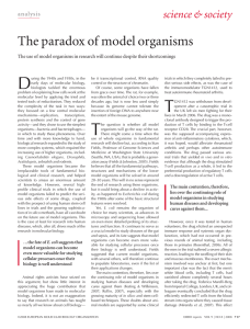 The paradox of model organisms