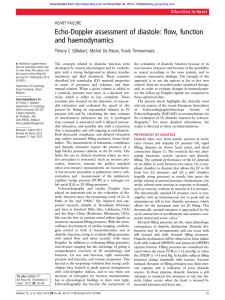 Echo-Doppler assessment of diastole: flow, function and