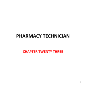 pharmacy technician chapter twenty three