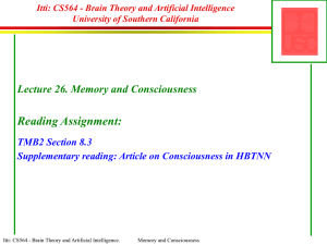 Itti: CS564 - Brain Theory and Artificial Intelligence University
