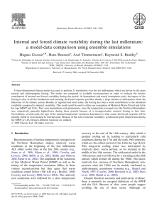 Internal and forced climate variability during the last millennium: a