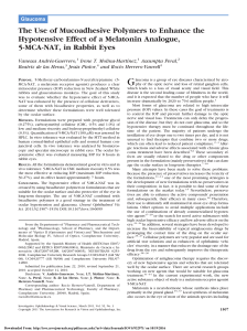 The Use of Mucoadhesive Polymers to Enhance the Hypotensive