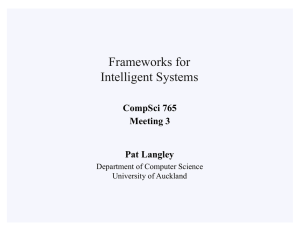 Frameworks for Intelligent Systems