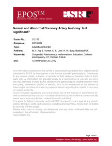 Normal and Abnormal Coronary Artery Anatomy: Is it