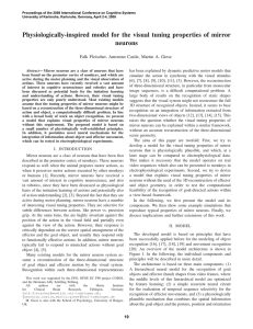 Physiologically-Inspired Model for the Visual Tuning Properties of