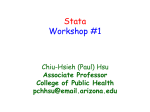 Stata - The University of Arizona College of Medicine