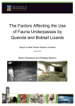 The Factors Affecting the Use of Fauna