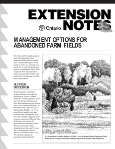 Management Options for Abandoned Farm Fields