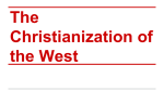 The Christianization of the West (2).