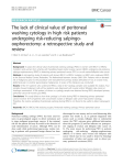 The lack of clinical value of peritoneal washing