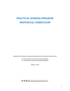 practical nurse curriculum guide - Practical Nursing