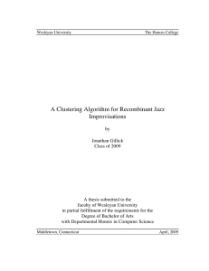 A Clustering Algorithm for Recombinant Jazz