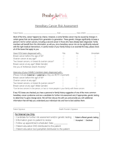 Hereditary Cancer Risk Assessment