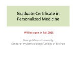 Graduate Certificate in Personalized Medicine - CSCMD