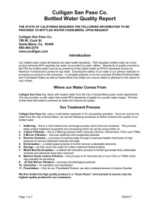 CSP Bottled Water Quality Report 2008