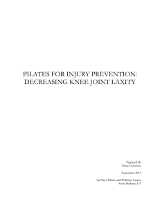pilates for injury prevention: decreasing knee joint laxity