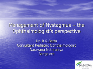 Management of Nystagmus – the