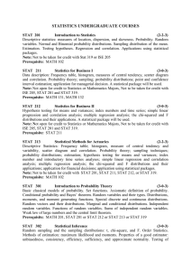 statistics undergraduate courses