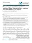 Pemetrexed plus cisplatin/carboplatin in previously treated locally