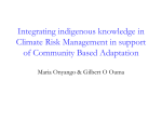 Indigenous knowledge in climate risk management