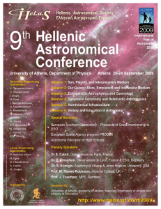 9th Conference of Hel.A.S. Athens, 20