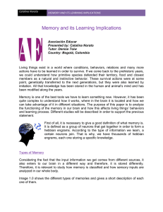 memory and its learning implications