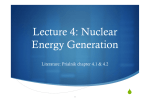 Lecture 4: Nuclear Energy Generation
