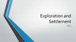 Exploration and Settlement