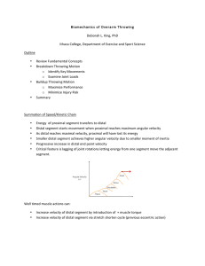 Biomechanics of Overarm Throwing Deborah L