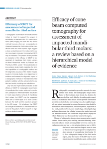 Efficacy of cone beam computed tomography for