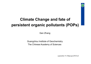 Climate Change and fate of persistent organic pollutants (POPs)