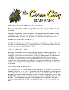 Terms Of Use - Corn City State Bank