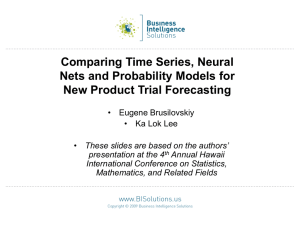 Comparing Time Series, Neural Nets and