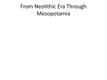 From Neolithic Era Through Mesopotamia