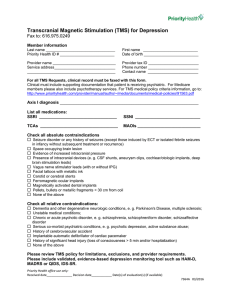 Transcranial Magnetic Stimulation (TMS) for