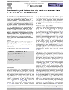 Basal ganglia contributions to motor control: a - Research