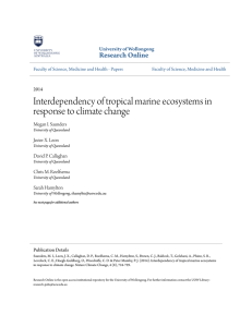 Interdependency of tropical marine ecosystems in