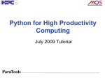 Python for High Productivity Computing