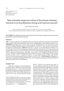 Beta-endorphin suppresses release of thyrotropin