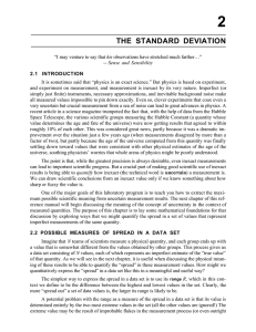 The Standard Deviation