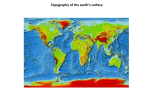Topography of the earth`s surface