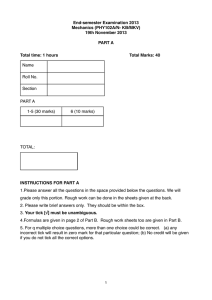 End-semester Examination 2013 Mechanics (PHY102A/N