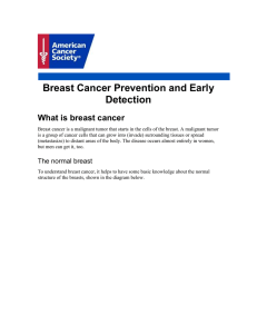 Breast Cancer Prevention and Early Detection What is breast cancer