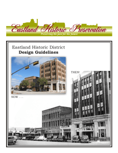 City of Eastland Historic District Design Guidelines