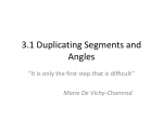 3.1 Duplicating segments and angles