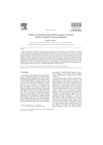 Within- and between-species DNA sequence variation and the