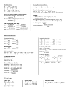 Special Factoring ( )( ) ( ) ( ) ( )( ) ( )( ) Converting Between Degree