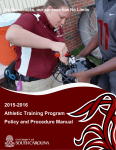2015-2016 Athletic Training Program Policy and Procedure Manual