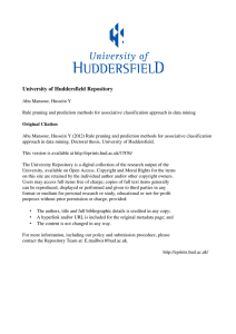 RULE PRUNING METHODS FOR CLASSIFICATION BASED ON